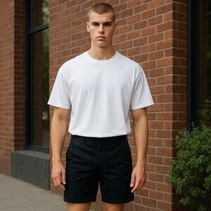 THEORY Men's Zaine Eclipse Multi Coil Stripe Shorts 38